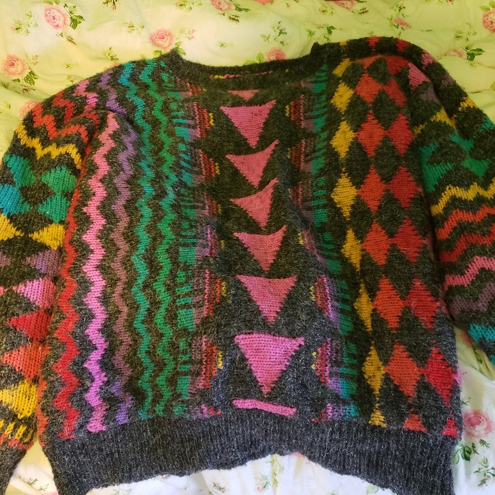 Vintage Venezia Rainbow Pattern Sweater